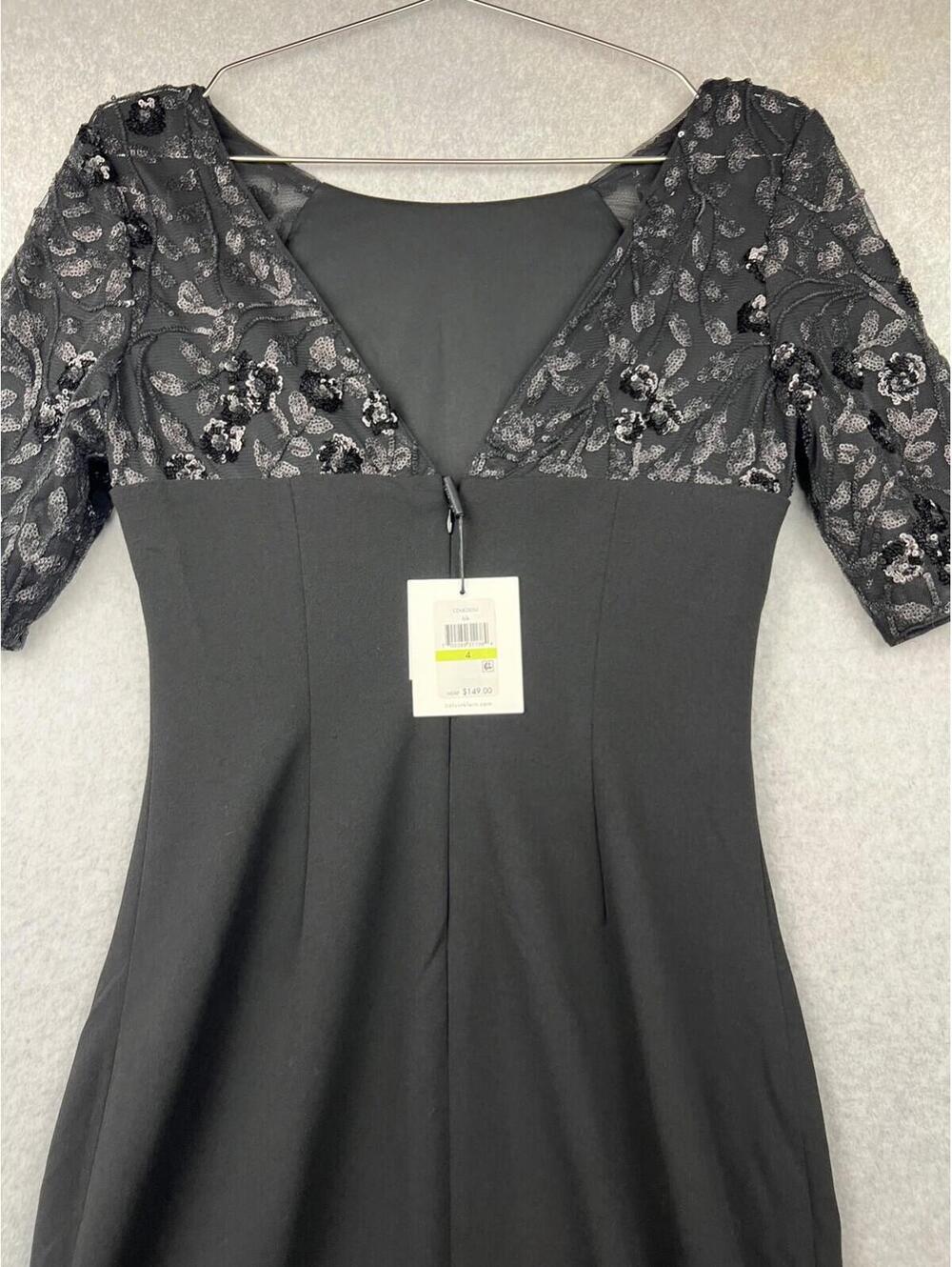 Calvin Klein Women's Sequin Sheath Dress Size 4 Wedding Formal Sophisticated NWT - Picture 6 of 14